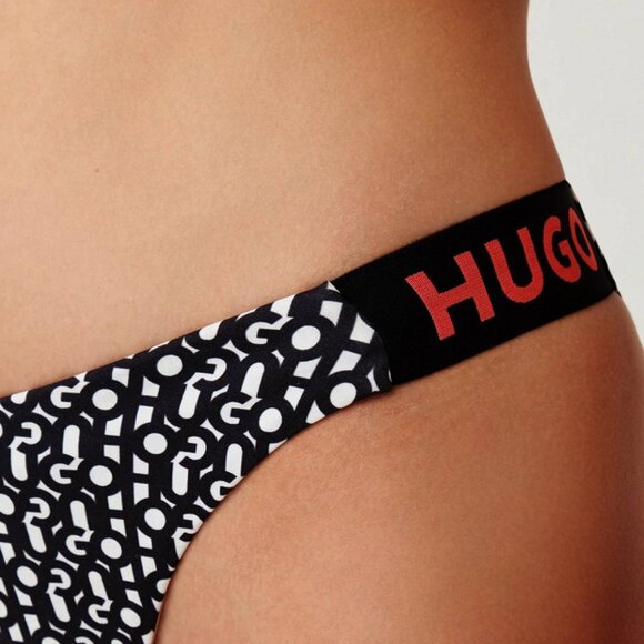 HUGO Monogram Brazilian Bikini Bottoms - Picture 5 of 12